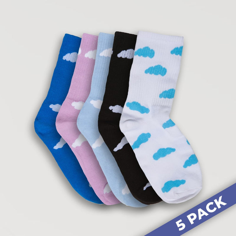 Cloud Slides – Mehrfarbige Socken im 5er-Pack