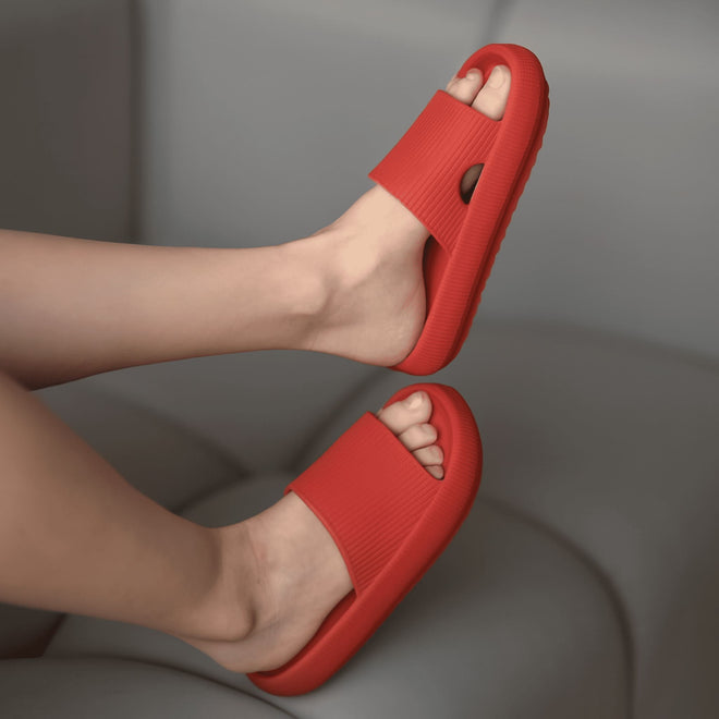 Men's Cushion Slides - Cloud Slides Red